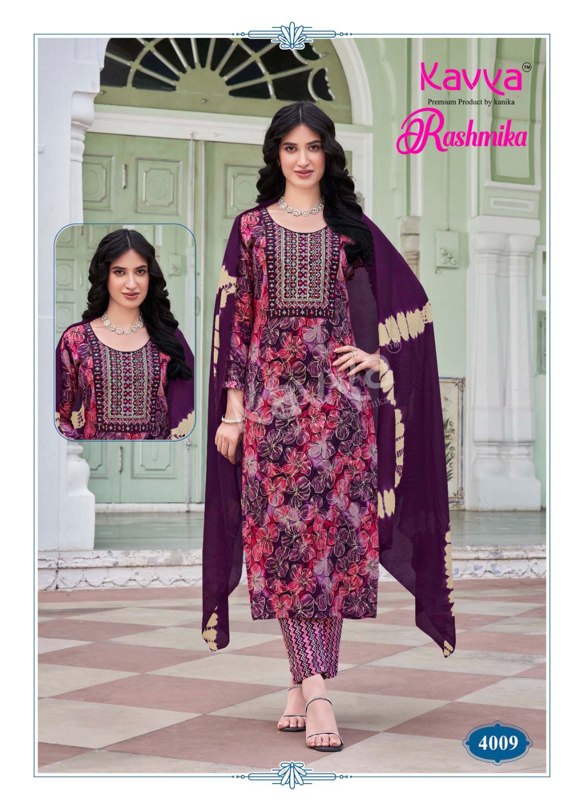 Rashmika Vol 04 By Kavya Rayon Foil Printed Kurti With Bottom Dupatta Wholesale Online
